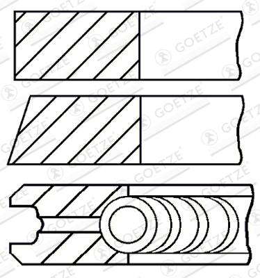 Jeu de segments de pistons