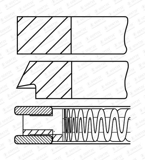 Jeu de segments de pistons