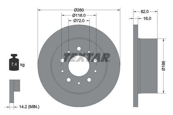 DISQUES DE FREIN VUL - BOITE DE 2