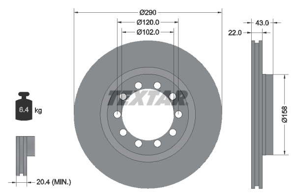 DISQUES DE FREIN VUL - BOITE DE 2
