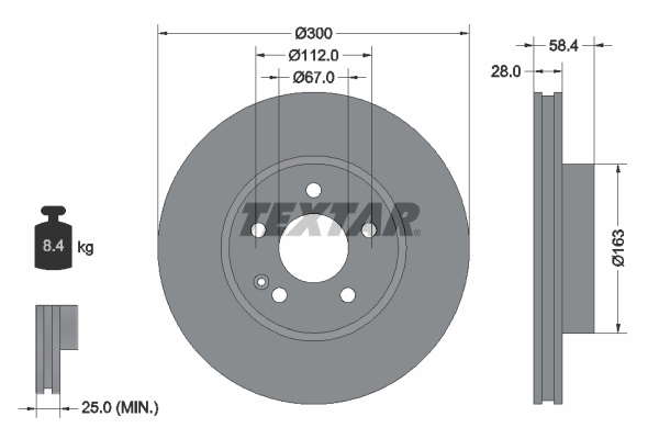 DISQUES DE FREIN VUL - BOITE DE 2