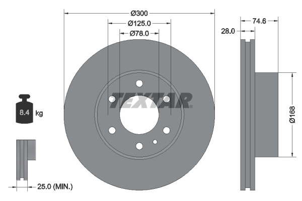 DISQUES DE FREIN VUL - BOITE DE 2