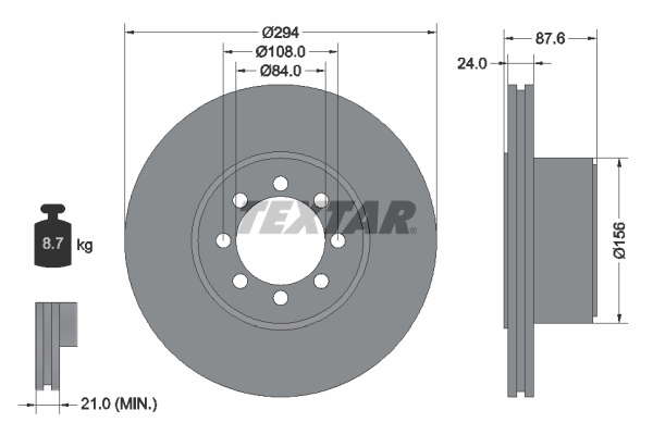 DISQUES DE FREIN VUL - BOITE DE 2