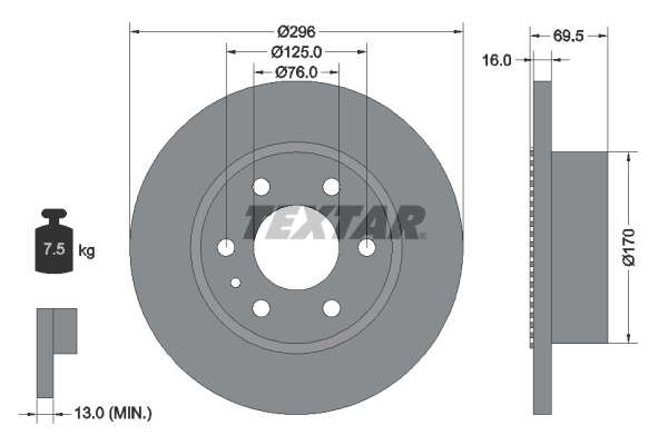 DISQUES DE FREIN VUL - BOITE DE 2