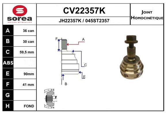 KIT CV JOINT AVEC KR053 / VW TOURAN