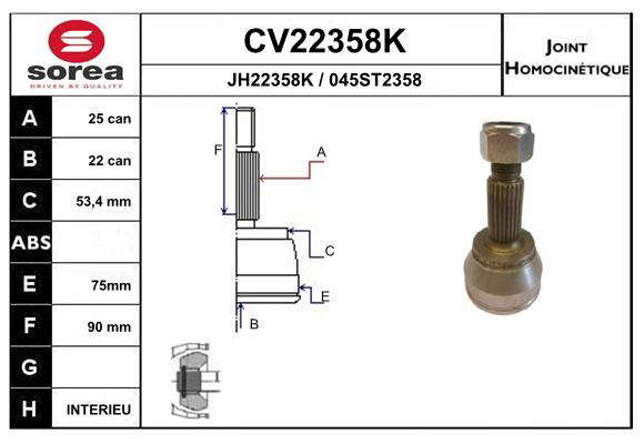KIT CV JOINT AVEC KR009 / FISTA V