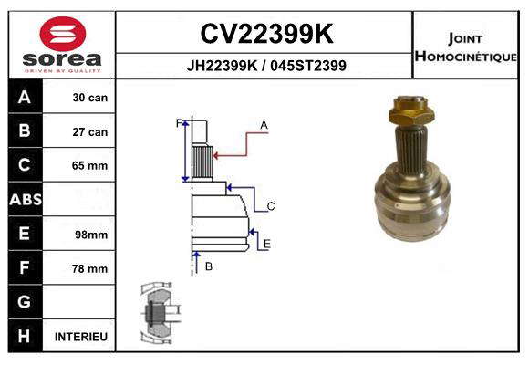 KIT CV JOINT AVEC KR129 / BMW X5