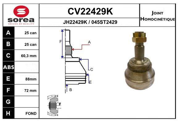 KIT CV JOINT AVEC KR053 / MB CLASSE