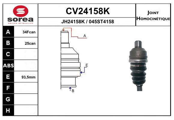 KIT CV JOINT AVEC KR052 /