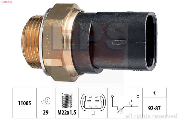 Thermocontact pour ventilateur de radiateur