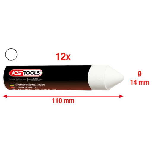 Boîte de 12 crayons blanc de marquage pour pneus