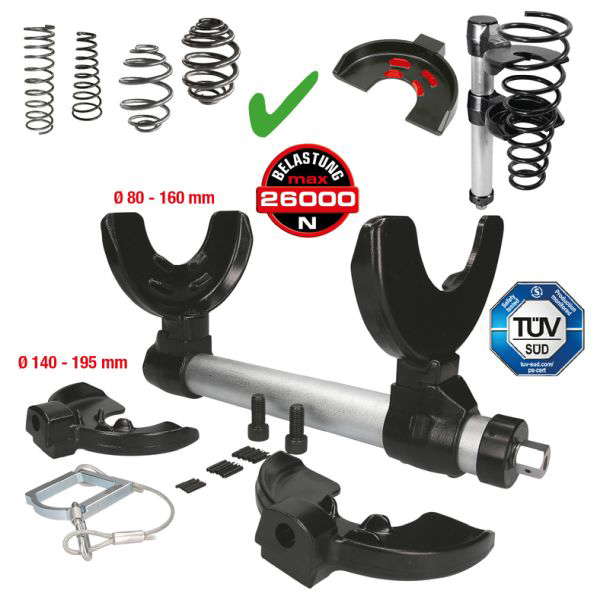 Kit compresseur de ressorts universel, 5 pcs.
