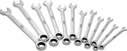 Kit de clés à fourche et polygonale à cliquet
