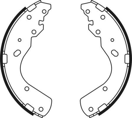 Jeu de mâchoires de frein