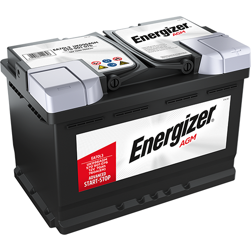 Batterie  ENERGIZER PREMIUM AGM EA70L3  12 V 70 AH + 760 AMPS EN + DROITE
