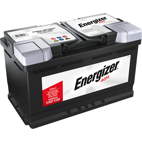 Batterie  ENERGIZER PREMIUM AGM EA80L4  12 V 80 AH + 800 AMPS EN + DROITE