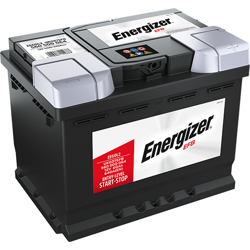Batterie  ENERGIZER PREMIUM EFB  EE60L2  12 V 60 AH + 560 AMPS EN + DROITE