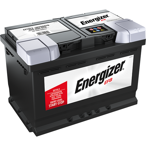 Batterie  ENERGIZER PREMIUM EFB  EE70L3  12 V 70 AH + 650 AMPS EN + DROITE