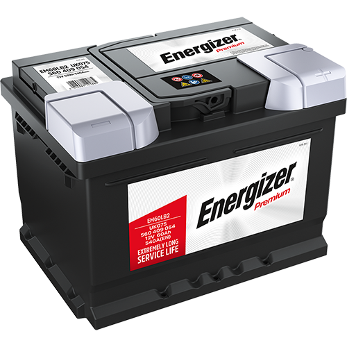 Batterie  ENERGIZER PREMIUM EM60LB2  12 V 60 AH + 540 AMPS EN + DROITE