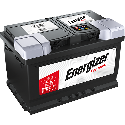 Batterie  ENERGIZER PREMIUM EM72LB3  12 V 72 AH + 680 AMPS EN + DROITE