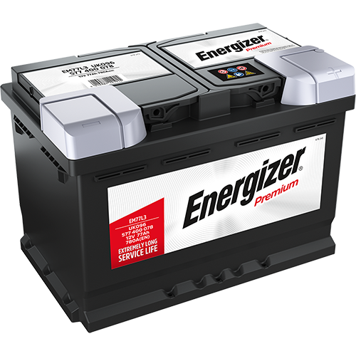 Batterie  ENERGIZER PREMIUM EM77L3  12 V 77 AH + 780 AMPS EN + DROITE