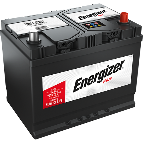 Batterie  ENERGIZER  PLUS EP68J  12 V 68 AH + 550 AMPS EN + DROITE
