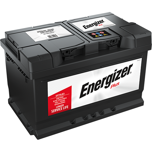 Batterie  ENERGIZER  PLUS EP70LB3  12 V 70 AH + 640 AMPS EN + DROITE