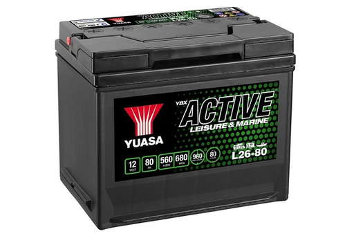 Batterie Yuasa L26-80 ACTIVE - Leisure 12 V 80 AH 680 AMPS L 269 l 174 H 225