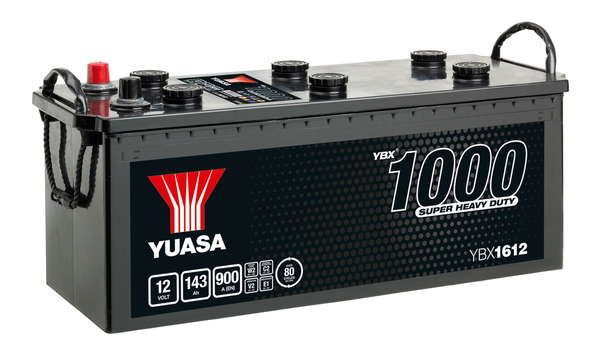 Batterie Yuasa YBX1612 standards DIN européens 12 V 143 AH 900 AMPS L 513 l 189 H 223