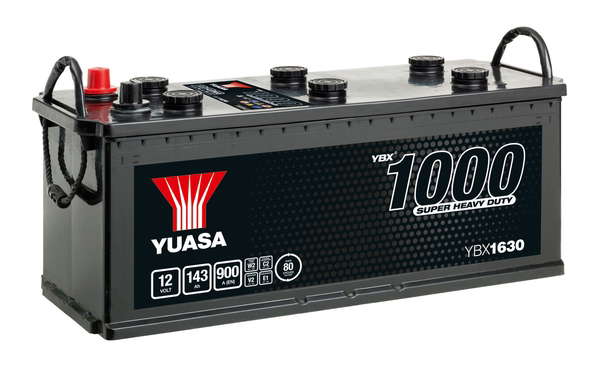 Batterie Yuasa YBX1630 standards DIN européens 12 V 143 AH 900 AMPS L 513 l 189 H 223