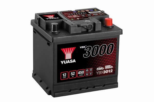 Batterie Yuasa YBX3012 conventionnelles standard 12 V 52 AH 450 AMPS L 207 l 175 H 190