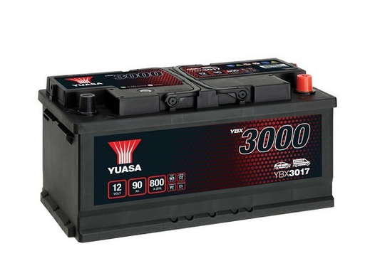 Batterie Yuasa YBX3017 conventionnelles standard 12 V 90 AH 800 AMPS L 353 l 175 H 175
