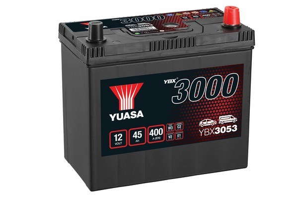 Batterie Yuasa YBX3053 conventionnelles standard 12 V 45 AH 400 AMPS L 238 l 129 H 225