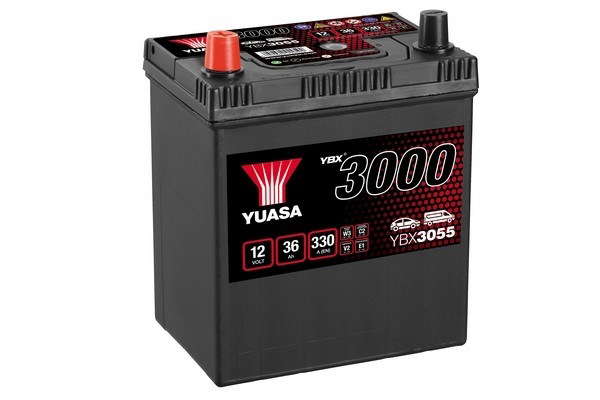 Batterie Yuasa YBX3055 conventionnelles standard 12 V 36 AH 330 AMPS L 187 l 127 H 227