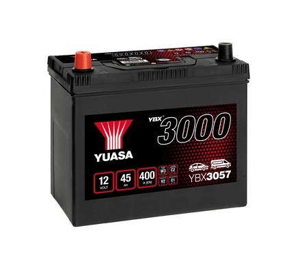 Batterie Yuasa YBX3057 conventionnelles standard 12 V 45 AH 400 AMPS L 238 l 129 H 225