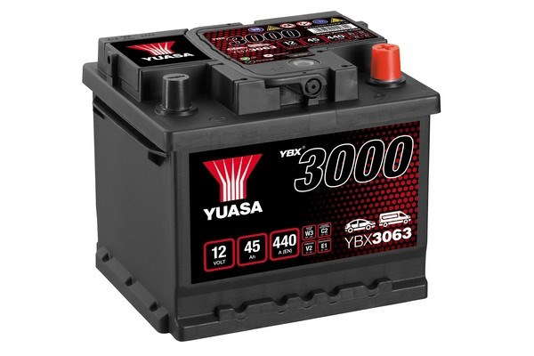 Batterie Yuasa YBX3063 conventionnelles standard 12 V 45 AH 440 AMPS L 207 l 175 H 175