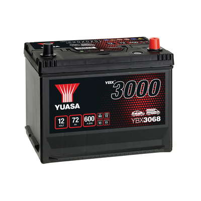 Batterie Yuasa YBX3068 conventionnelles standard 12 V 72 AH 630 AMPS L 269 l 174 H 223