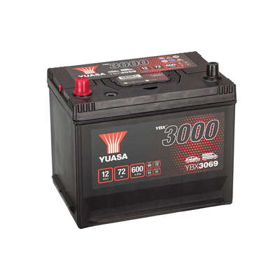 Batterie Yuasa YBX3069 conventionnelles standard 12 V 72 AH 630 AMPS L 269 l 174 H 223