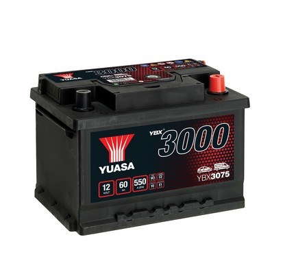 Batterie Yuasa YBX3075 conventionnelles standard 12 V 60 AH 550 AMPS L 245 l 175 H 175