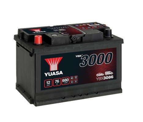 Batterie Yuasa YBX3086 conventionnelles standard 12 V 76 AH 680 AMPS L 278 l 175 H 190