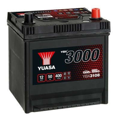 Batterie Yuasa  YBX3108 conventionnelles standard 12 V 50 AH 400 AMPS L 202 l 173 H 225