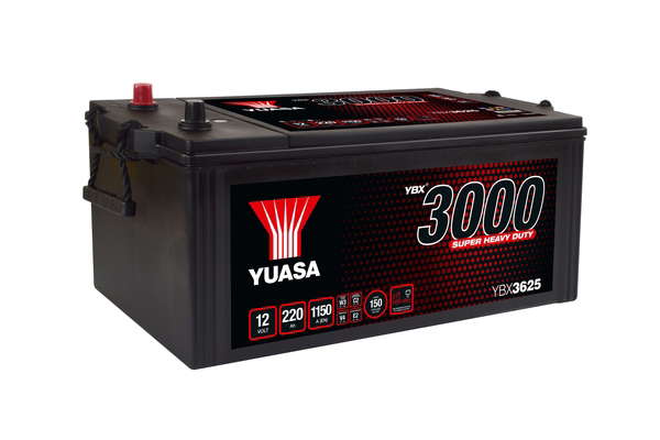 Batterie Yuasa YBX3625 standards DIN européens 12 V 220 AH 1150 AMPS L 516 l 274 H 236