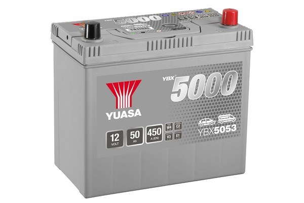 Batterie Yuasa  YBX5053 conventionnelles Hautes performances 12 V 50 AH 450 AMPS L 238 l 129 H 223