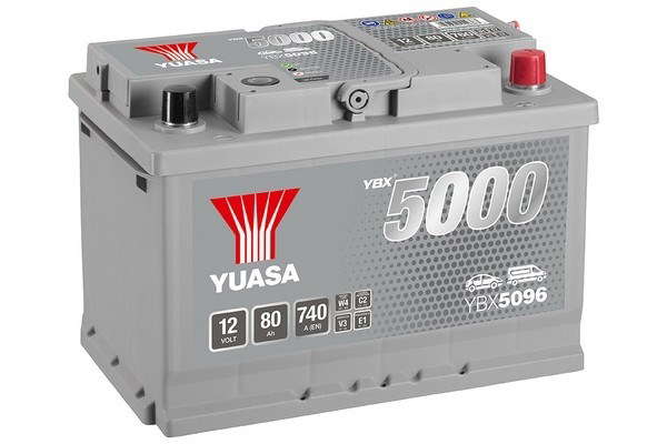 Batterie Yuasa YBX5096 conventionnelles Hautes performances 12 V 80 AH 740 AMPS L 278 l 175 H 190