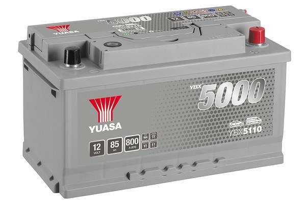 Batterie Yuasa YBX5110 conventionnelles Hautes performances 12 V 85 AH 800 AMPS L 315 l 175 H 175