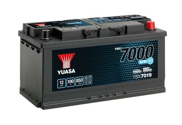 Batterie Yuasa YBX7019 EFB Start-Stop 12 V 100 AH 850 AMPS L 353 l 175 H 190