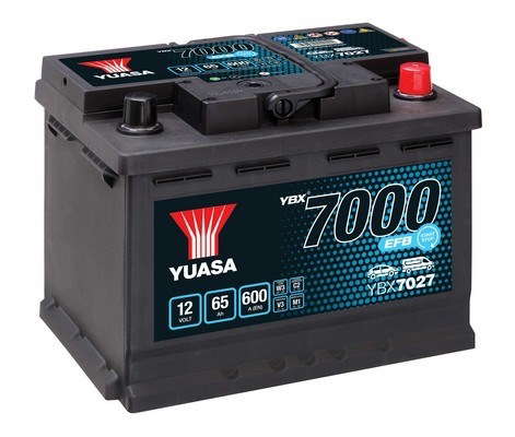 Batterie Yuasa YBX7027 EFB Start-Stop 12 V 65 AH 600 AMPS L 243 l 175 H 190