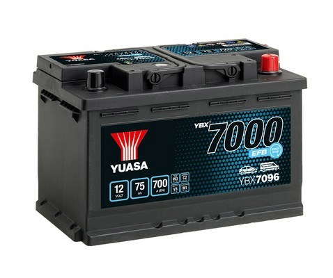 Batterie Yuasa YBX7096 EFB Start-Stop 12 V 75 AH 700 AMPS L 278 l 175 H 190