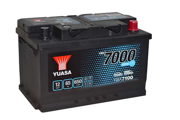 Batterie Yuasa YBX7100 EFB Start-Stop 12 V 65 AH 650 AMPS L 277 l 175 H 175