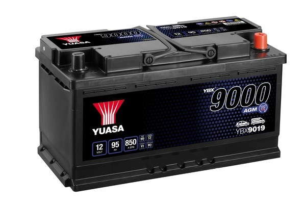 Batterie Yuasa YBX9019 AGM Start-Stop PLUS 12 V 95 AH 850 AMPS L 353 l 175 H 190